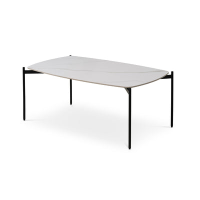 Malta sofabord 70x120 cm i hvid keramik fra Lexpo