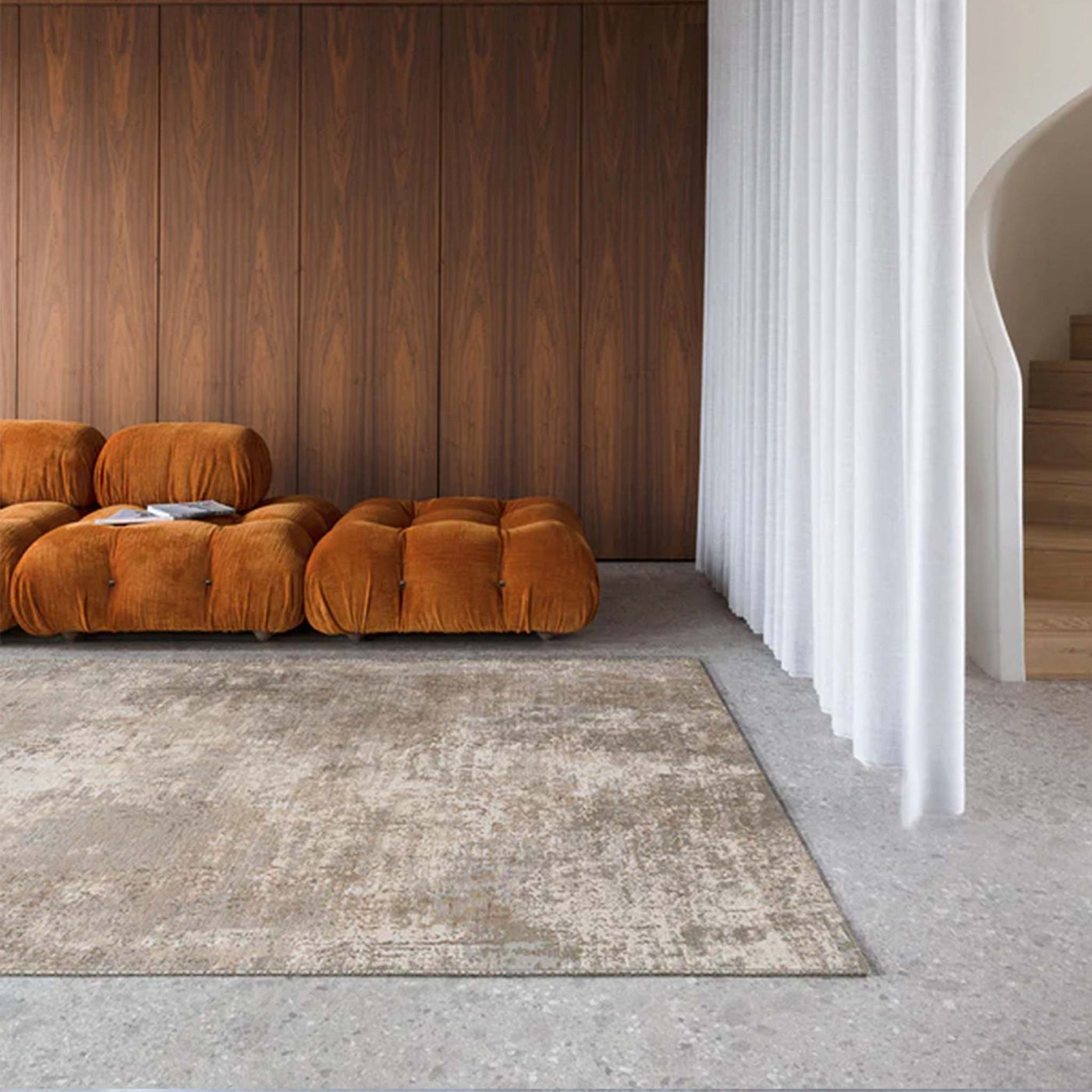 Manilla fladvævet uldtæppe i farven beige stone fra HC Interior Rugs