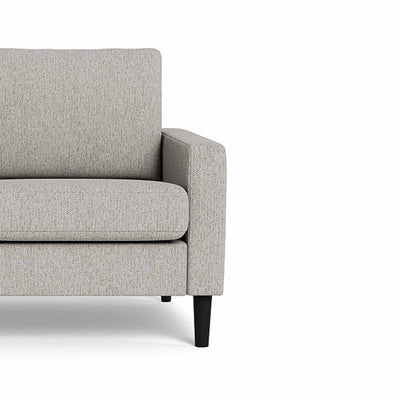 Vigsø sofasæt fra Top-line i Mito stof i farven 03 Light grey med ben i sorte egetræ