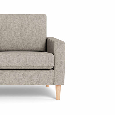 Vigsø sofasæt fra Top-line i Mito stof i farven 11 Beige med ben i hvidolieret egetræ