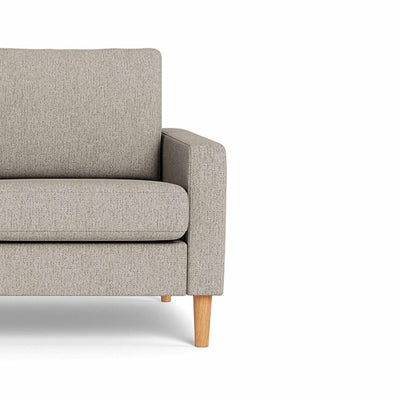 Vigsø sofasæt fra Top-line i Mito stof i farven 11 Beige med ben i naturolieret egetræ
