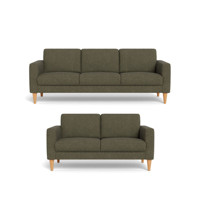 Nord sofasæt fra Hjort Knudsen i Brego stof farve 3593 Green