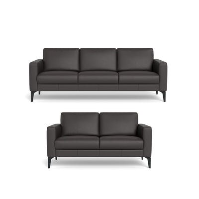 Nord sofasæt fra Hjort Knudsen i Soleda læder i Dark brown