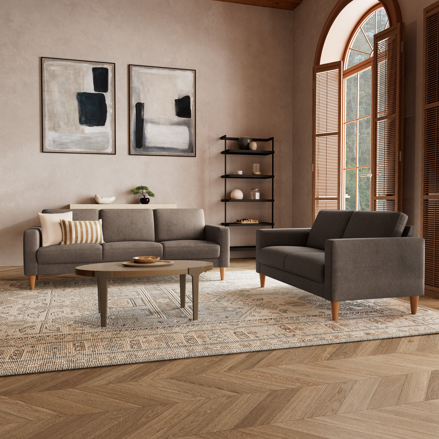 Nord sofasæt fra Hjort Knudsen i 3591 Beige Brego stof