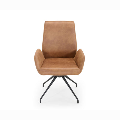 Oakland High spisebordsstole fra Hjort Knudsen med høj ryg, sort stel og materiale i Kentucky stof.