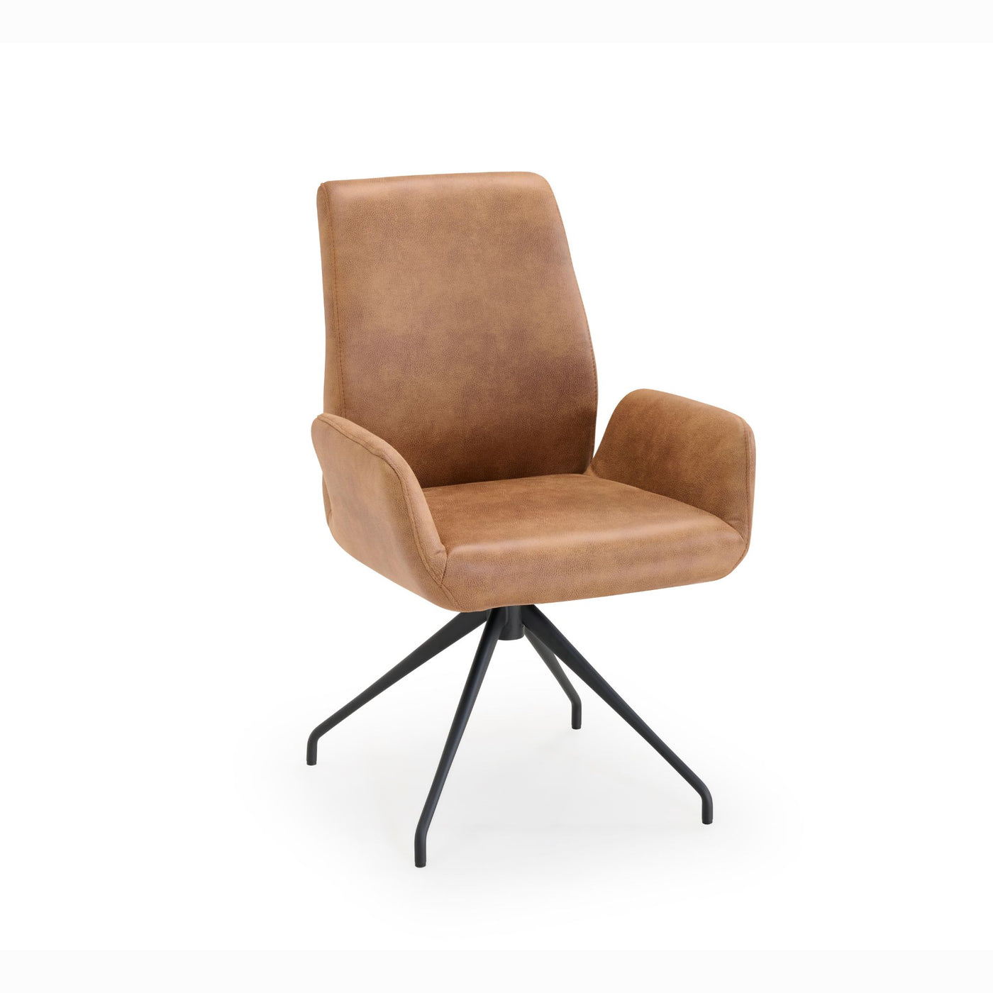 Oakland High spisebordsstole fra Hjort Knudsen med høj ryg, sort stel og materiale i Kentucky stof.