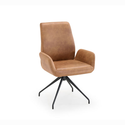 Oakland High spisebordsstole fra Hjort Knudsen med høj ryg, sort stel og materiale i Kentucky stof.