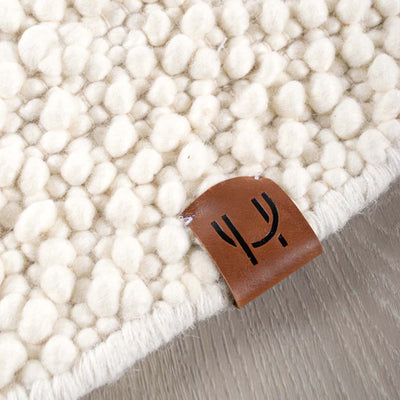 Rundt Pebble tæppe i Ivory fra HC Interior Rugs