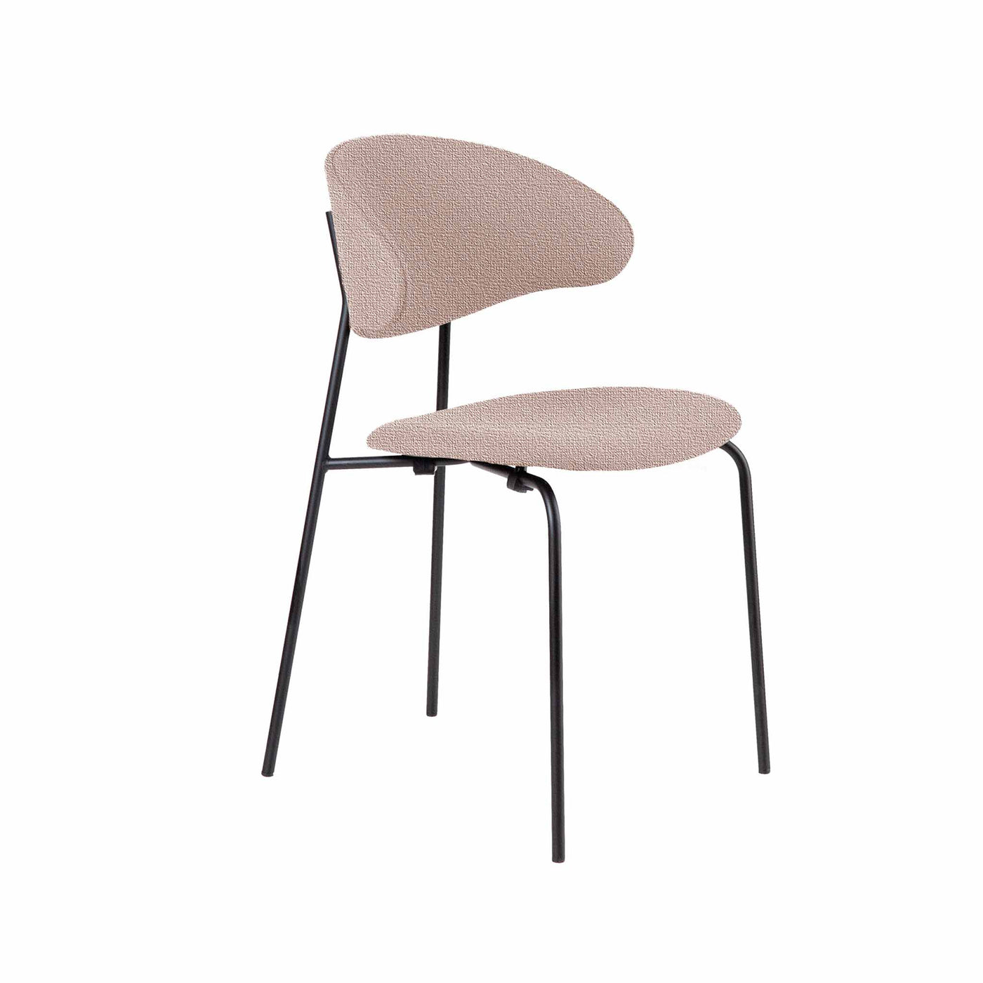 Arki Ram Steel Comfort spisebordsstol i stof med sorte stålben fra Kristensen & Kristensen