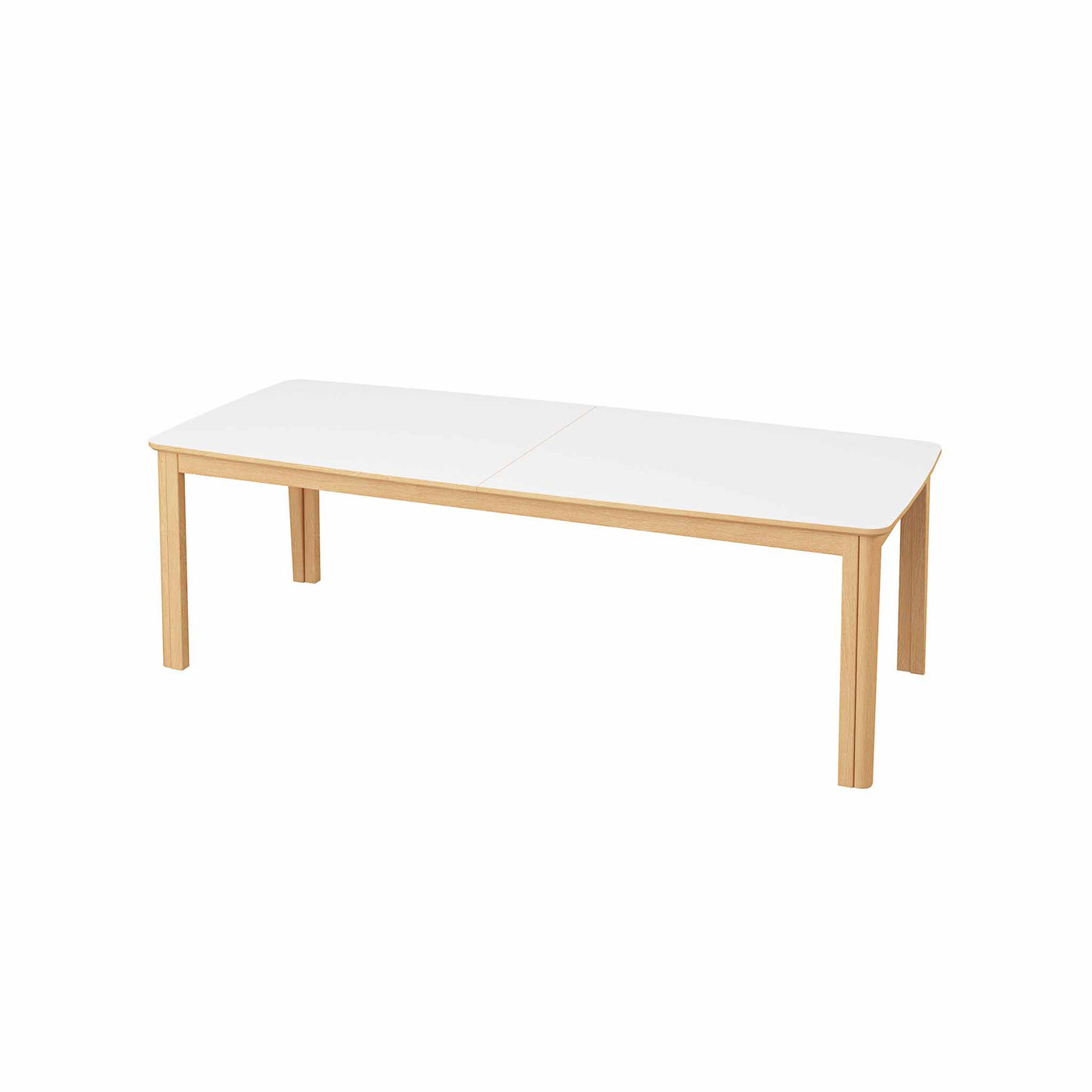 SM 108 spisebord fra Skovby i naturolieret eg med hvid HPL laminat