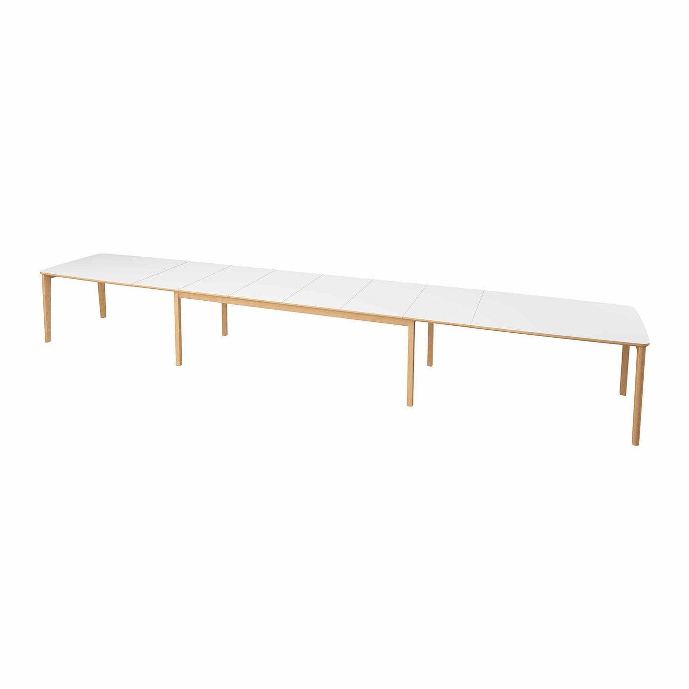 SM 108 spisebord fra Skovby i naturolieret eg med hvid HPL laminat