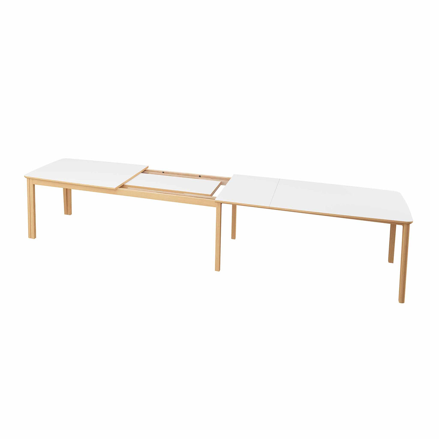 SM 108 spisebord fra Skovby i naturolieret eg med hvid HPL laminat