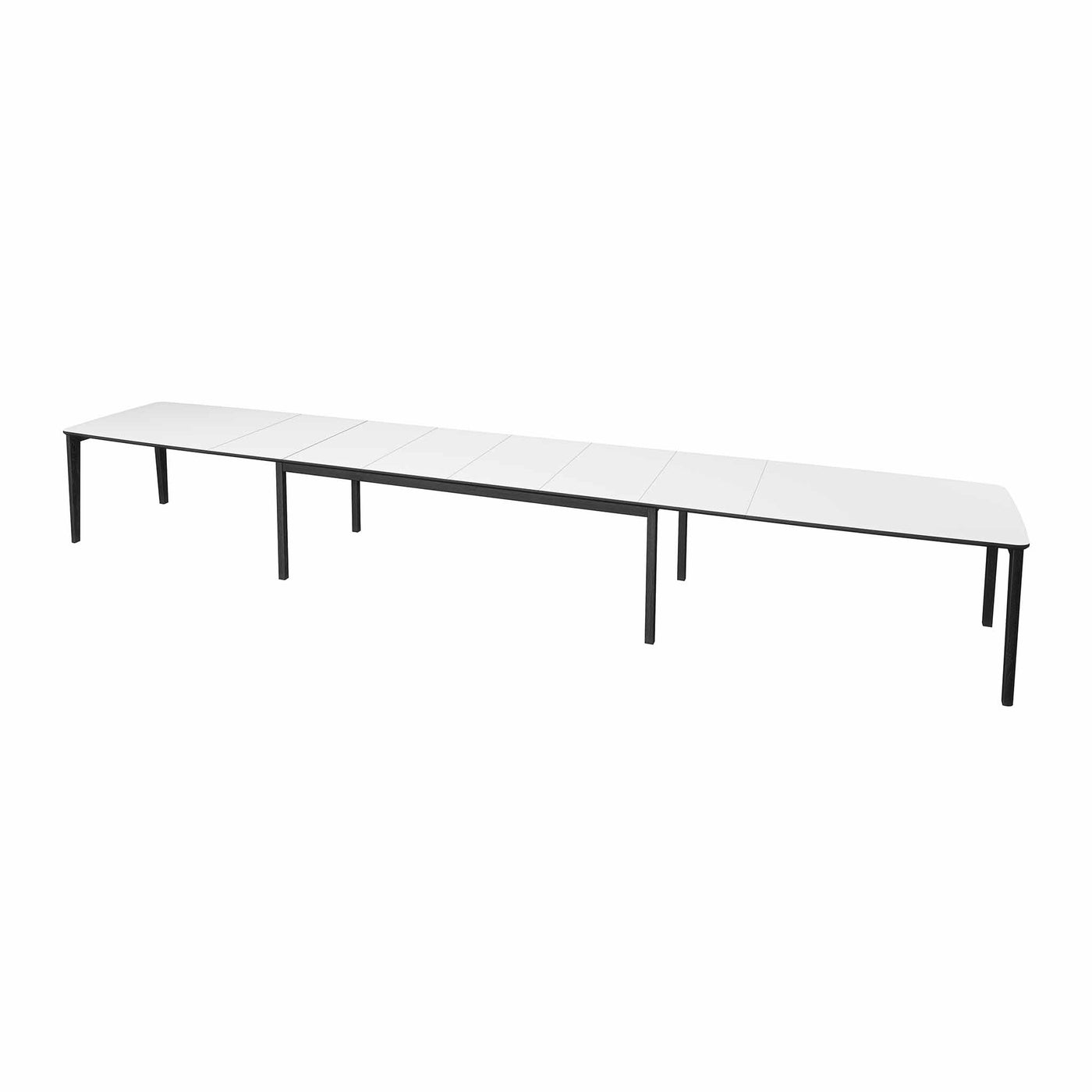 SM 108 spisebord fra Skovby i sort lakeret eg med hvid HPL laminat 