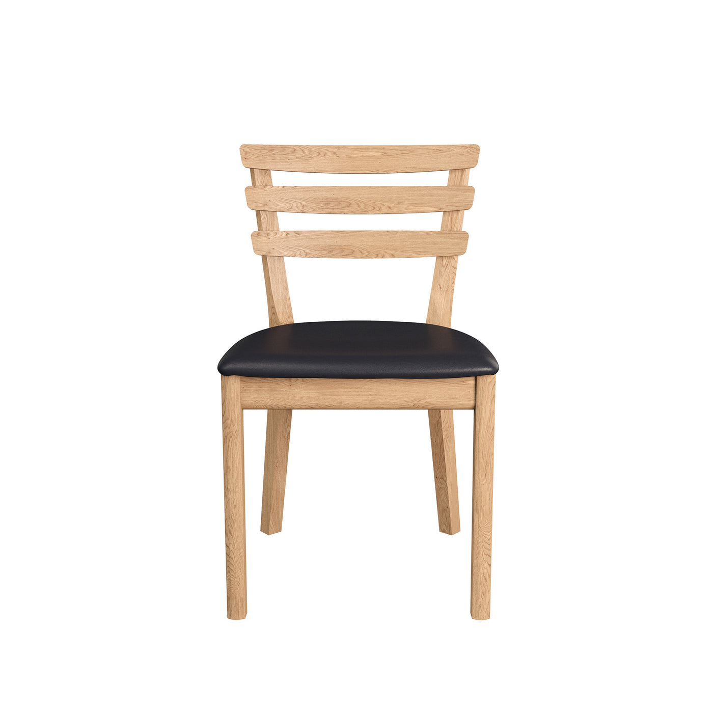 SM 46 spisebordsstol i naturolieret eg med sort CC læder fra Skovby