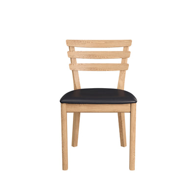 SM 46 spisebordsstol i naturolieret eg med sort CC læder fra Skovby