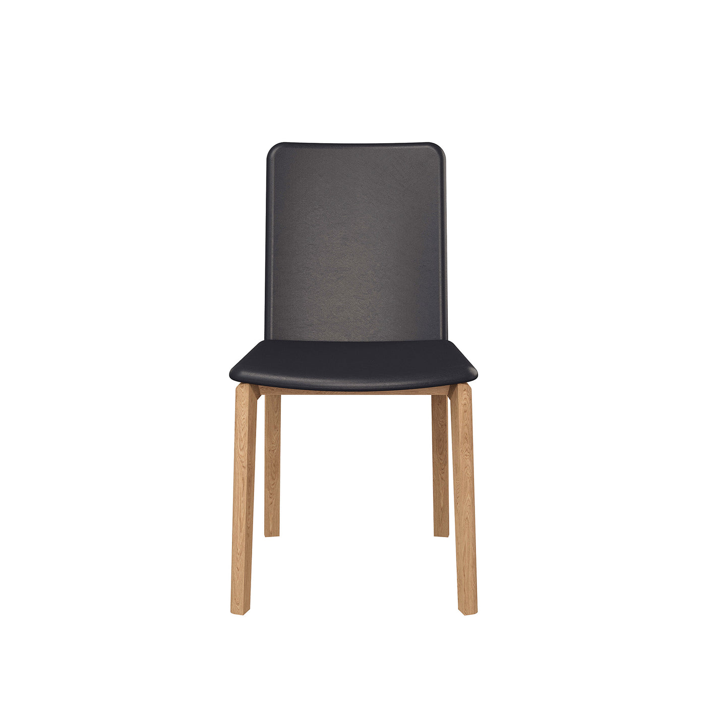 SM 47 spisebordsstol i naturolieret eg med sort CC læder fra Skovby