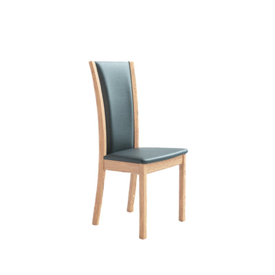 SM64 spisebordsstol i naturolieret eg med sort CC læder fra Skovby