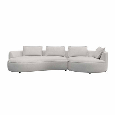 Samone XL Chaiselongsofa fra Favn Living i Roma boucle stof i flot lys nuance