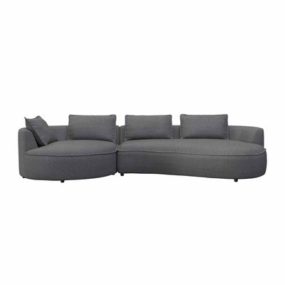 Samone XL chaiselongsofa fra Favn Living i mørkegrå boucle stof