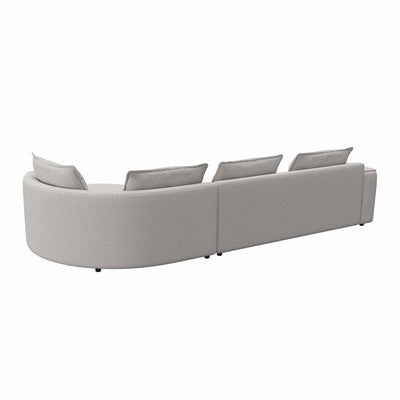 Samone chaiselong sofa fra FLEXLUX i off white bouclestof.