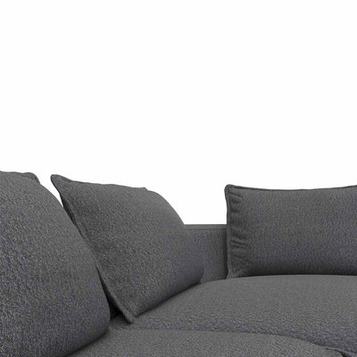 Samone chaiselong sofa fra FLEXLUX i grey bouclestof.