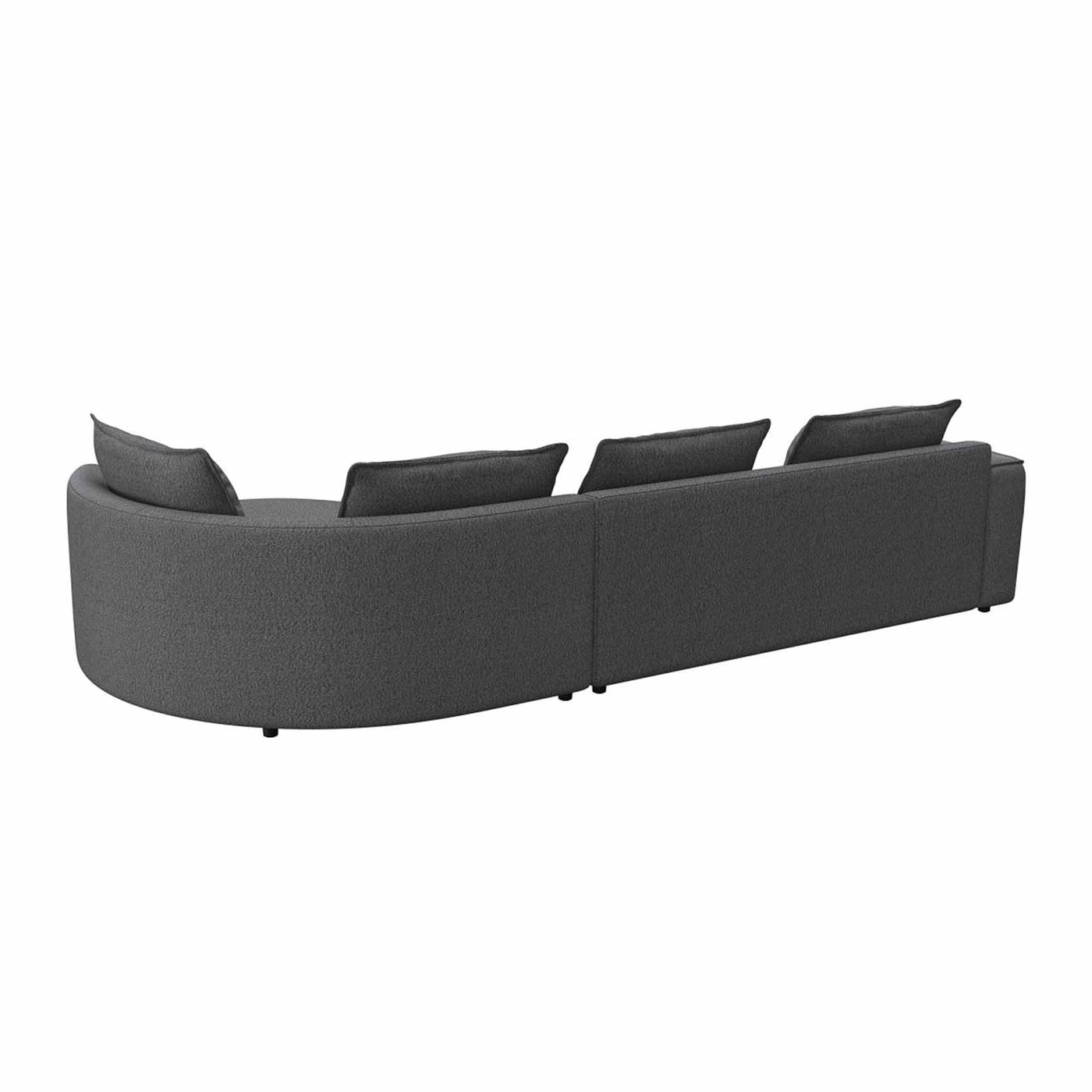 Samone chaiselong sofa fra FLEXLUX i grey bouclestof.