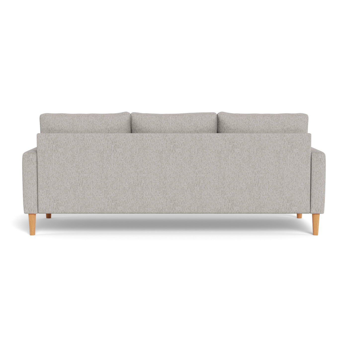 Vigsø sofasæt fra Top-line i Mito stof i farven 03 Light grey med ben i naturolieret egetræ