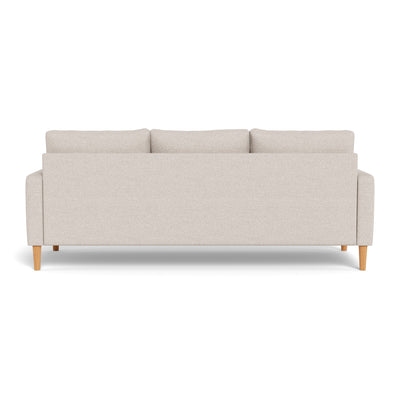 Vigsø sofasæt i Rate stof i farven 11 Beige og med naturolierede ben