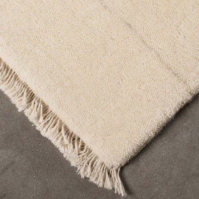 Skagen håndvævet uldtæppe i beige fra HC Tæpper