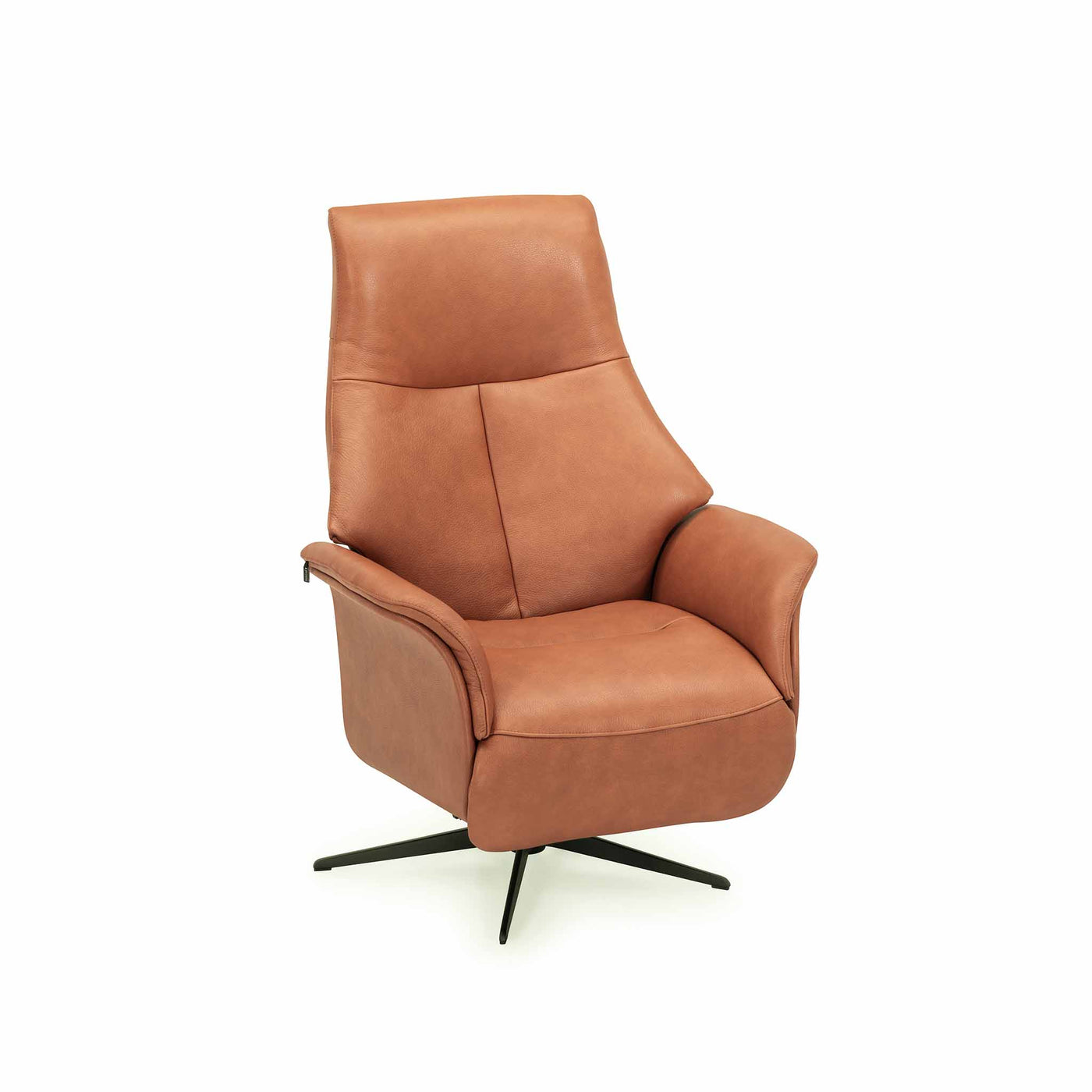 Anna lænestol med manuel recliner fra Skagen Studio i cognac farvet Anilux læder