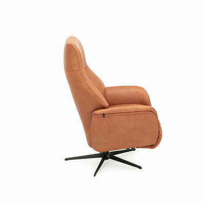 Anna lænestol med manuel recliner fra Skagen Studio i cognac farvet Anilux læder
