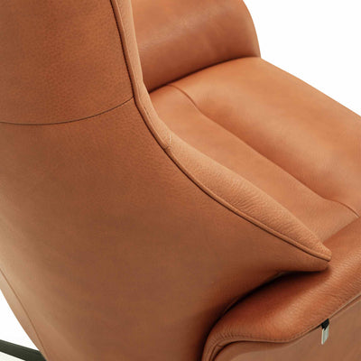 Anna lænestol med manuel recliner fra Skagen Studio i cognac farvet Anilux læder