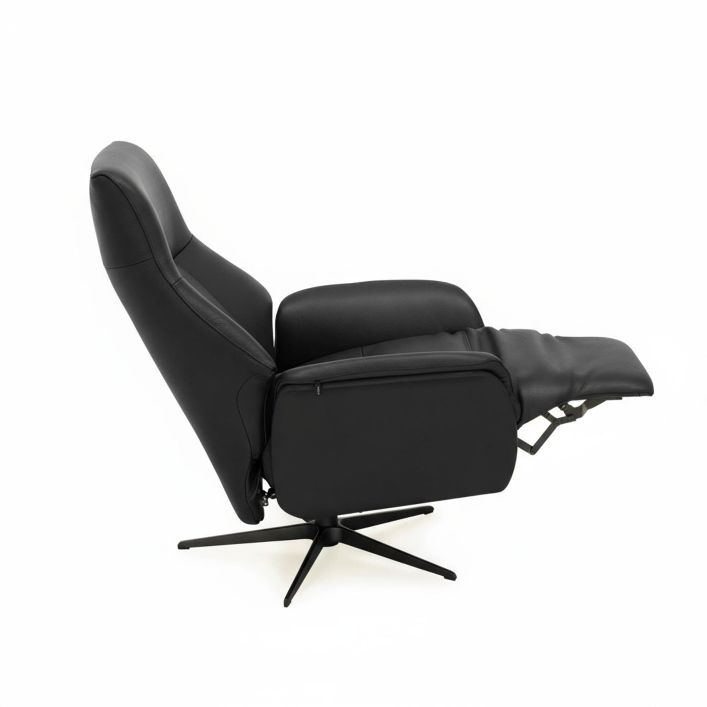 Anna lænestol med manuel recliner fra Skagen Studio i sort Anilux læder