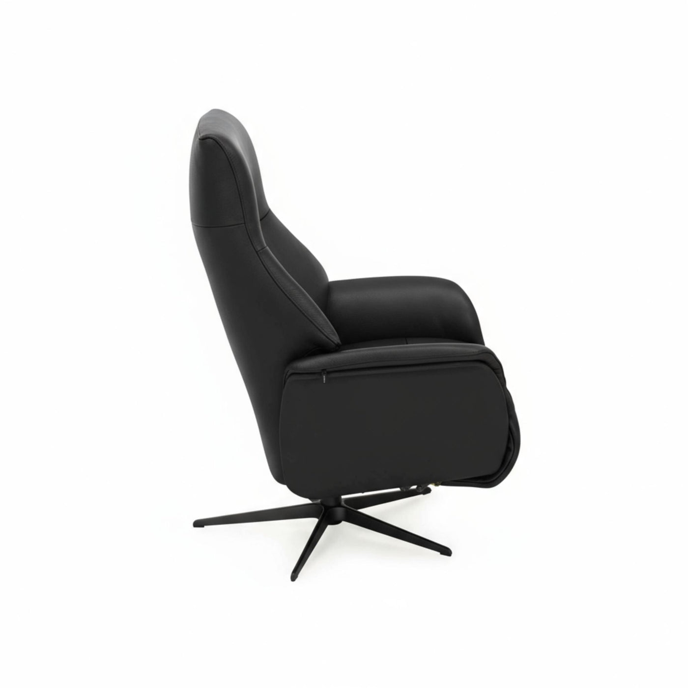 Anna lænestol med manuel recliner fra Skagen Studio i sort Anilux læder