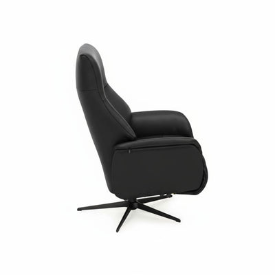 Anna lænestol med manuel recliner fra Skagen Studio i sort Anilux læder