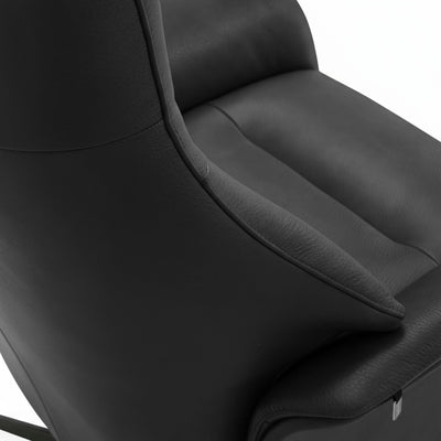 Anna lænestol med manuel recliner fra Skagen Studio i sort Anilux læder