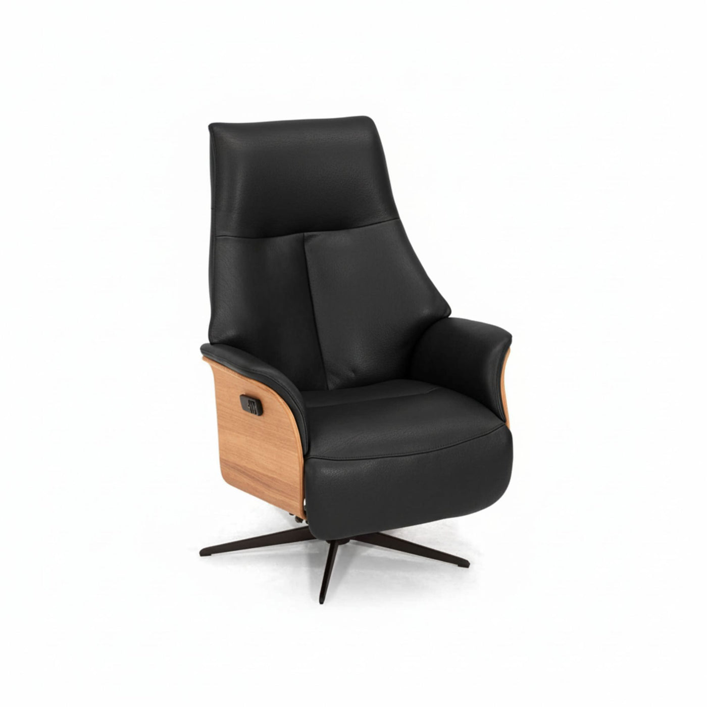 Anna lænestol med recliner fra Skagen Studio i sort anilux læder