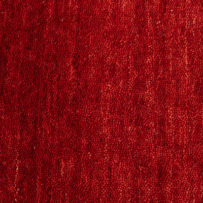 Skagen håndvævet uldtæppe i rød fra HC Tæpper