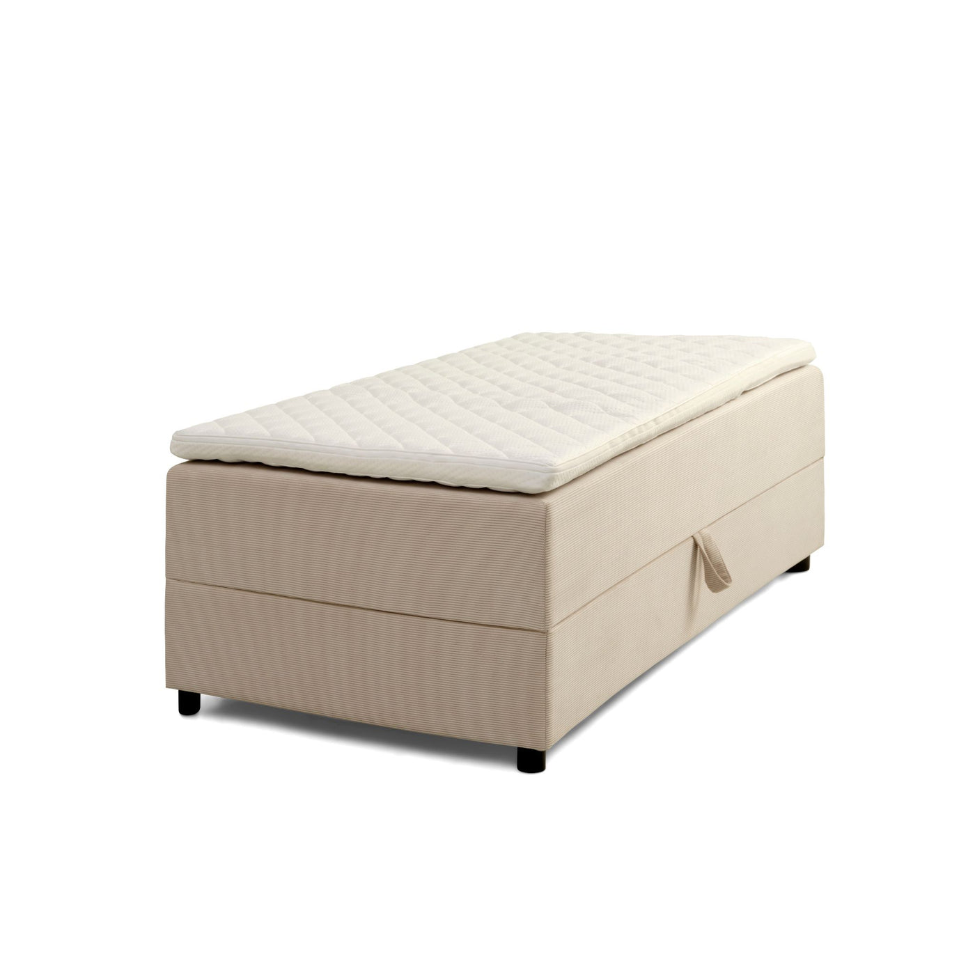 Space Dreams seng med opbevaring 90 x 200 cm. i Lisboa stof i farven Beige