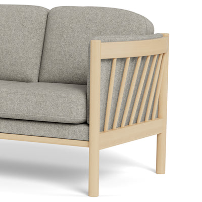 Julie sofasæt med tremmer i sort uldstof fra topline