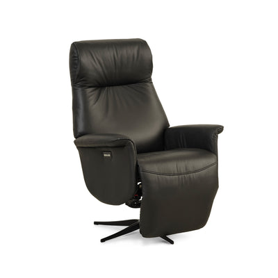 Tristan lænestol med recliner i sort læder / PVC fra Lexpo