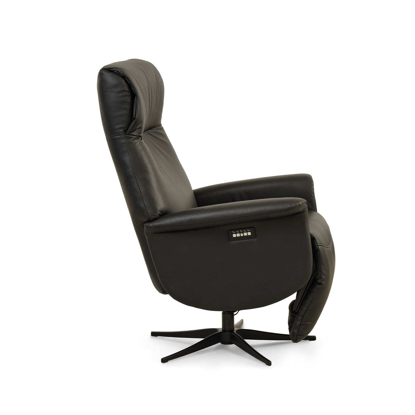 Tristan lænestol med recliner i sort læder / PVC fra Lexpo