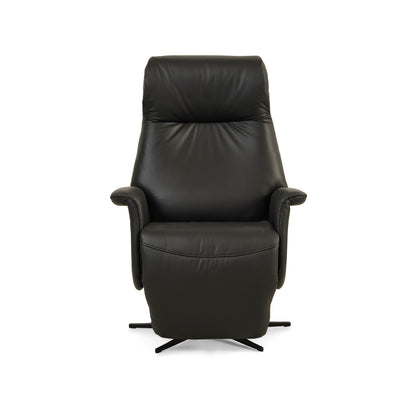 Tristan lænestol med recliner i sort læder / PVC fra Lexpo