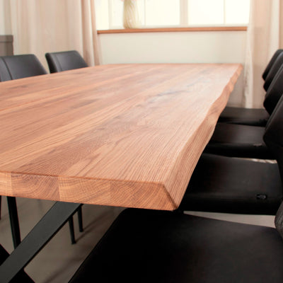 Wave naturolieret spisebordssæt fra House of Sander med 8 stk. Beach stole i antracit