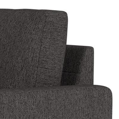 Vigsø sofasæt fra Top-line i 227 Mito stof i farven 04 Dark Grey med ben i naturolieret egetræ