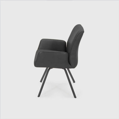 Oakland spisebordsstol fra Hjort Knudsen i sort anulix læder