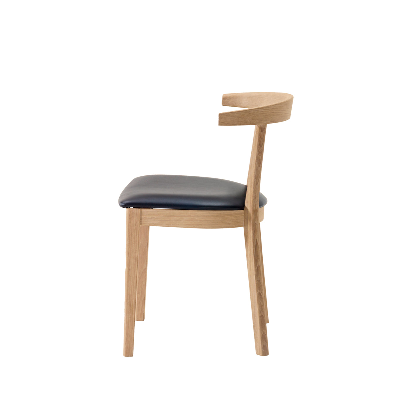 SM52 spisebordsstol i naturolieret eg med sort CC læder fra Skovby