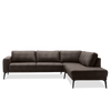 Living Room City sofa med open-end højrevendt i brunt Kentucky stof
