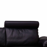 Nakkestøtte til Skyline sofaer i sort semi-anilin læder fra Hjort Knudsen