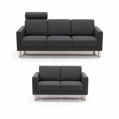 City 3+2-personers sofasæt i mørkegrå stof fra Hjort Knudsen